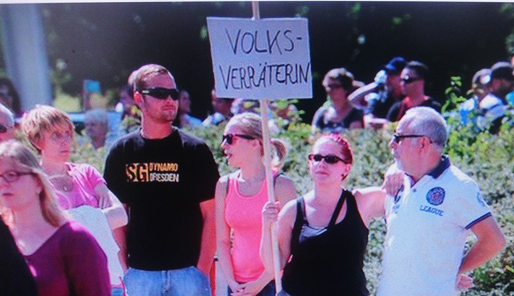 MerkelPlakatVolksverräterinHeidenau